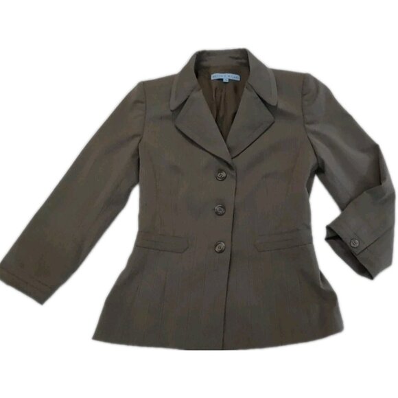 ANTONIO MELANI Jackets & Blazers - ANTONIO MELANI   Structured Classic Blazer Jacket Top Size 0 Dark Gray